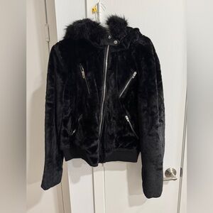 BlankNYC Reversible Oversized Jacket Green and Black